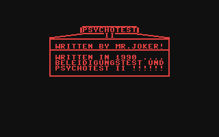 Psychotest II