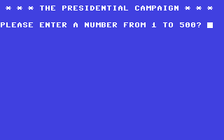 The Presidential Campaign