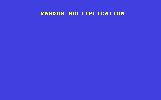 RMul - Random Multiplication