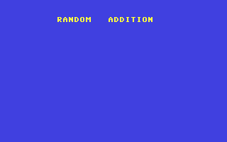 Radd - Random Addition
