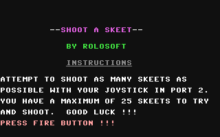 Shoot a Skeet