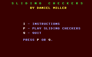 Sliding Checkers