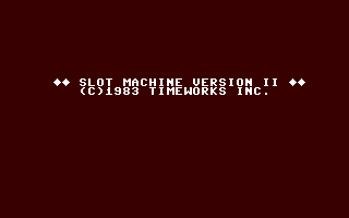 Slot Machine Version II