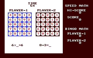 Speed Bingo Math