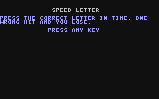 Speed Letter