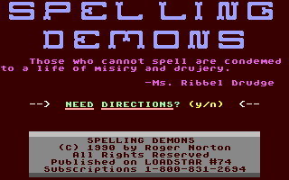 Spelling Demons