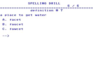Spelling Drill 09