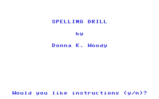 Spelling Drill 09