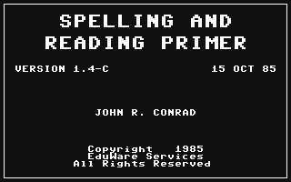 Spelling and Reading Primer