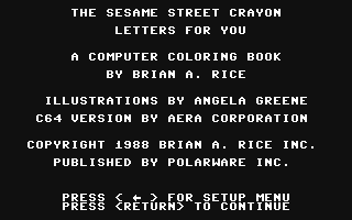 The Sesame Street Crayon - Letters for You