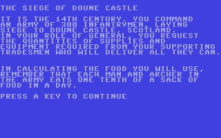 The Siege of Doune Castle