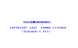 Teacher's Pet - Short Division