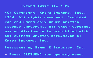 Typing Tutor III