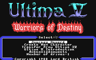 Ultima V - Warriors of Destiny