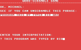 Word-Scramble Game