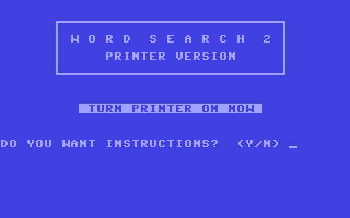 Word Search II - Printer Version