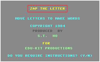 Zap the Letter