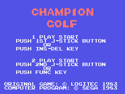 Champion Golf