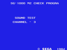 SG-1000 M2 Check Program Prototype