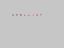 Spell-It